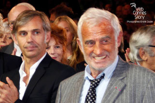 Paul et Jean-Paul Belmondo, lors de l'hommage à Jean-Paul Belmondo - Festival Lumière - Lyon - Oct 2013 - Photo © Anik COUBLE