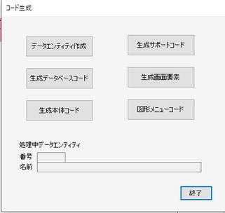 生成したプログラムソースコードの表示