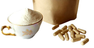 Collagen Pulver und Kapseln