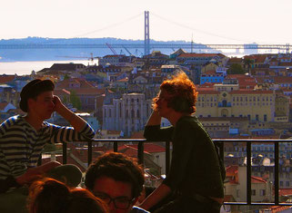 Abendstimmung mit Blick auf den Tejo