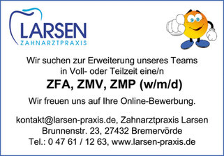 stellenanzeige zahnarztpraxis bremervoerde