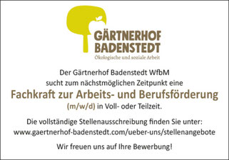 stellenangebot oekologische und soziale Arbeit