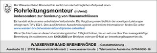 stellenangebot handwerk rohrleitungsmonteur