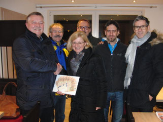 v.l. Manfred Reger, Karl Burner, Petra Hallhuber, Joachim Enggruber, Sascha Matsche, Arno Baumgartner