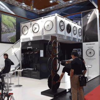 Fauska-Messebau Messestand Carbon Sports, Eurobike Messe Friedrichshafen