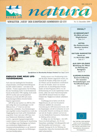 Generaldirektion Umwelt, Europäische Union, Newsletter, Der Zustand der Natur, BiHU,  