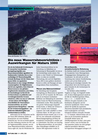 Generaldirektion Umwelt, Europäische Union, Newsletter, Der Zustand der Natur, BiHU,  