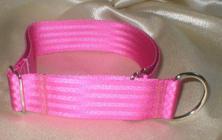 Zugstopp, Halsband, 4cm, Gurtband pink