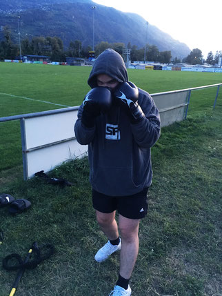 Un entraînement de boxe à l'extérieur, été comme hiver!