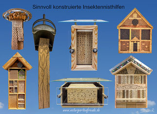 Sinnvoll konstruierte Nisthilfen © Werner David