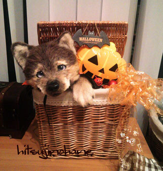 羊毛フェルト オオカミ 狼 ハロウィン リアル