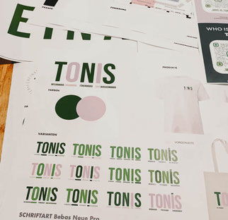 Entwurf des neuen Layouts von Tonis Ladencafé