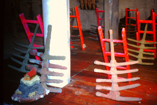G-M. Schirmer, Installation im Rohbau Stadttor Düsseldorf