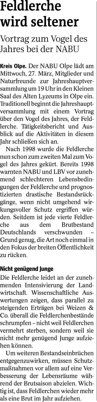 Westfalenpost, 14.03.2019