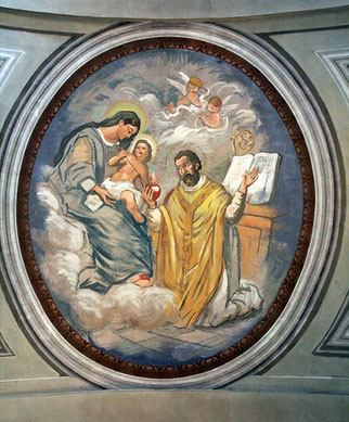 Olivese - Saint Augustin aux pieds de la Vierge à l'Enfant