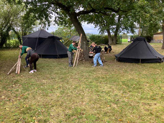 Aufstellen der Kothen