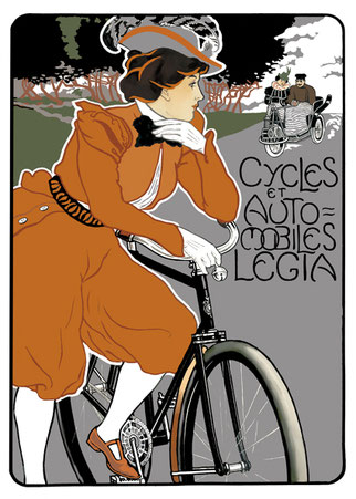 ilustraciones y carteles vintage cycles et automobiles legta   DECAPÉ arte digital