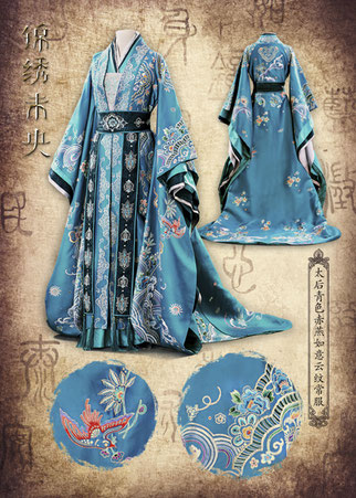 Ilustración Arte Oriental - Kimono azul