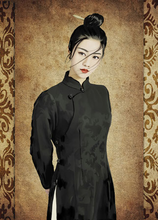 Ilustración Arte Oriental - Oriental vintage - www.decapeartedigital.com