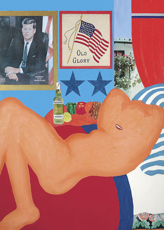 Pop Art, Ilustración, Gran desnudo americano 1   Tom Wesselman, DECAPÉ arte digital 