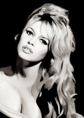 Ilustración Brigitte Bardot - En cuerpo y alma - DECAPÉ arte digital