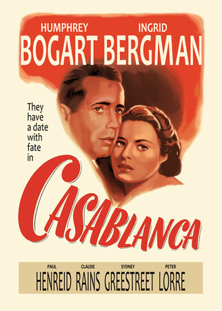 Ilustración Cine clásico "Casablanca" DECAPÉ arte digital