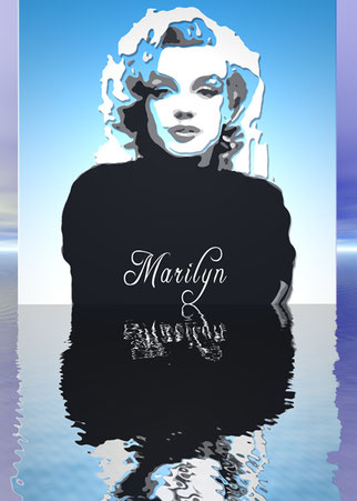 Ilustración Marilyn Monroe  Fantasía Marilyn  DECAPÉ arte digital  Ilustraciones y fotografías de artistas de cine