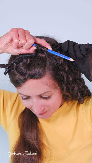 locken mit bleistift