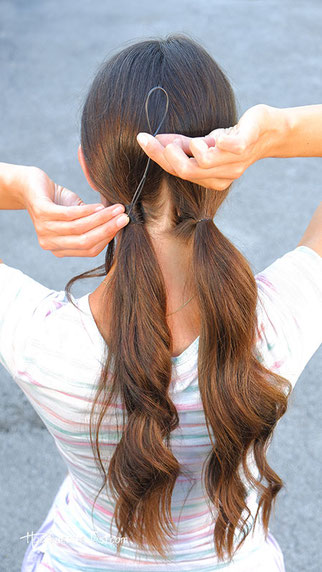 pferdeschwanz mit haar umwickeln