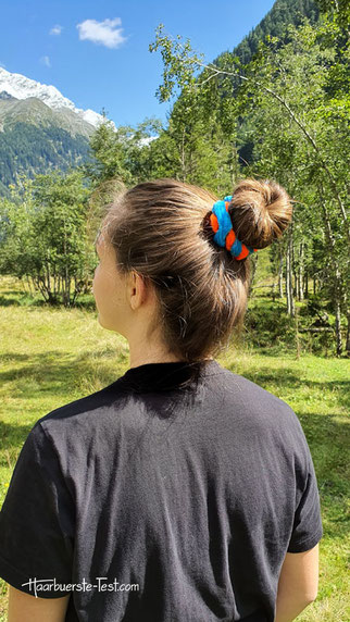 dutt mit scrunchie