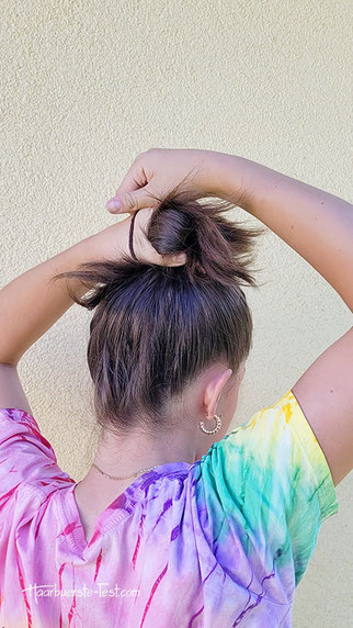 messy bun anleitung, messy bun einfach