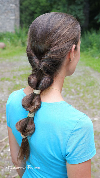 Wellen Zopf halboffen, Wellenfrisur, einfache Frisur für lange Haare