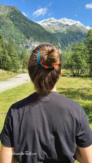 dutt mit scrunchie