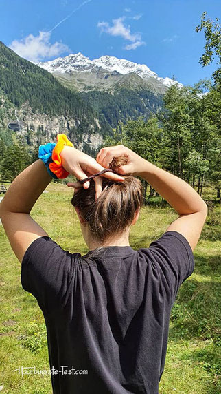 scrunchie dutt selber machen