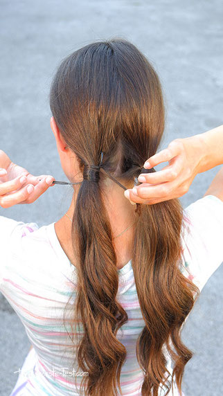 pferdeschwanz mit haar umwickeln