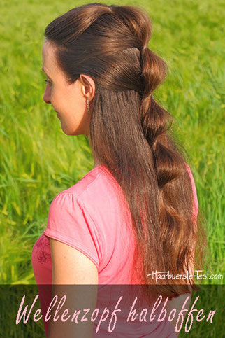 halboffene, einfache Frisur für lange Haare