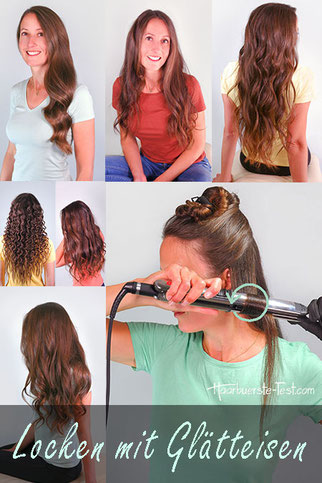 Locken mit Glätteisen