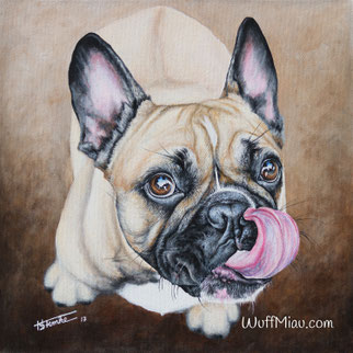 Acrylgemälde Bully WuffMiau