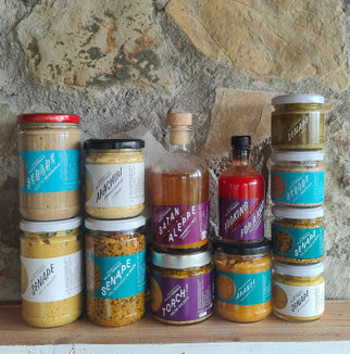 salse, sottoli, semifermentati, condimenti, conserve, confetture, succhi