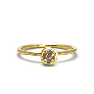 Ein Brocken Glück Ring, Verlobungsring, Rohdiamant, Fairstrade, Recycelt, Silber, Gold, Weißgold