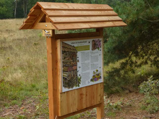 Eine Infotafel informiert über das Leben der Insekten. (Foto: Achim Borck)