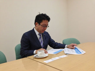 FKJの理念と活動に真剣に耳を傾けて頂いている島田議員