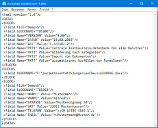 Dokumente aus XML-Daten generieren
