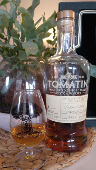 Tomatin 2013 / 2018 Flasche und Glas