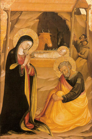 Krippendarstellung aus der Renaissance von Bicci di Lorenzo