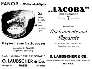 Inserate von 1938 und 1942