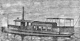 Das kleine Passagierschiff Neptun. Reproduktion aus Bieler Tagblatt vom 25. Juli 1905.