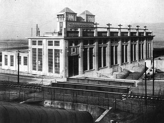 Zentrale vom Elektrizitätswerk Kallnach. Architekt Walter Bösiger. Reproduktion aus Das Werk, Nr. 11, 1916, S. 181.