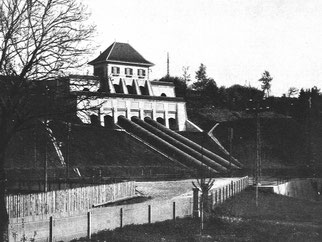 Wasserschloss zum Elektrizitätswerk Kallnach. Architekt Walter Bösiger. Reproduktion aus Das Werk, Nr. 11, 1916.