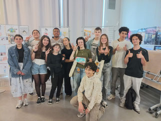La classe médias à la remise des prix du concours L'irréductible crayon